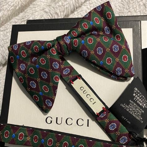 gucci black tie|gucci bow tie brooch.